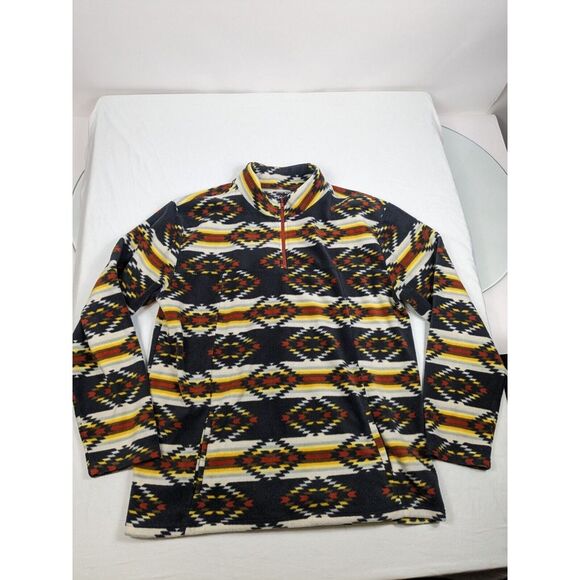 DepartWest Mens Pullover XXL Southwestern Aztec Native Tribal Print Black Yellow